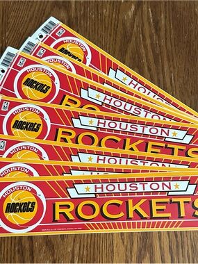 Lot of 10 Vintage Houston Rockets WinCraft Bumper Stickers NOS Early 90s NBA
